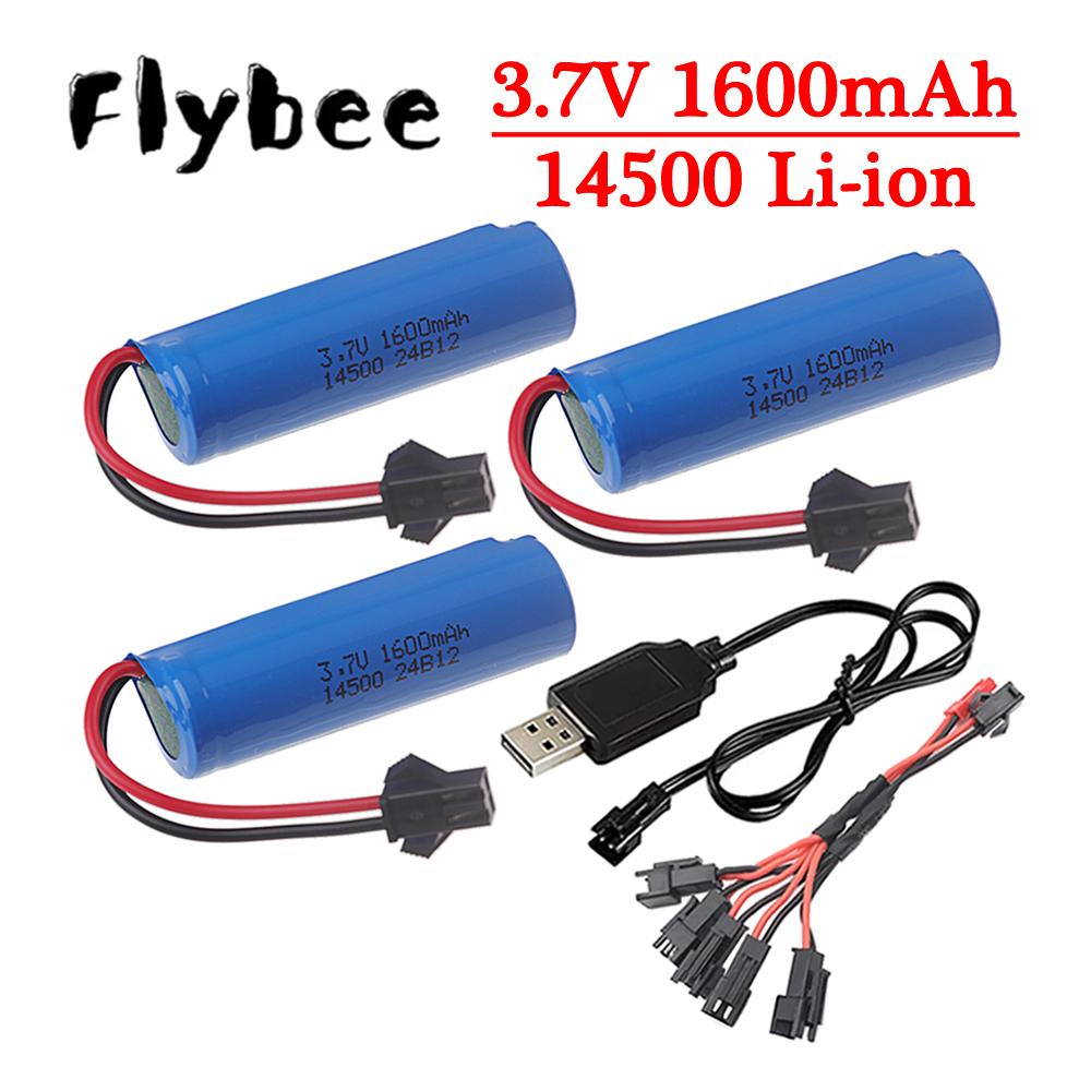 Rc Hobby Parts - Orijinal 3.7 v 14500 1600 mAh
