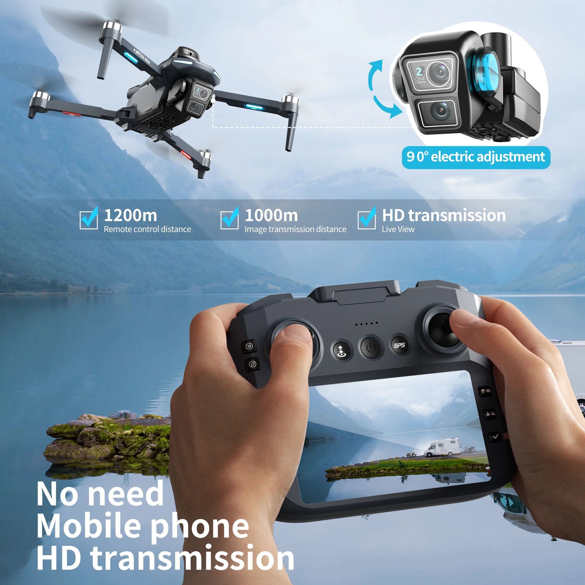 Lenovo XT606 MAX GPS Drone 4k  - Rc Hobby China incelemesi ve fiyatı