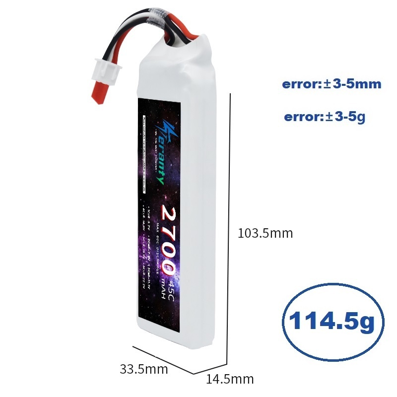 1/3 adet 2S 7.4V Lipo pil 2700 - Rc Hobby Models incelemesi ve fiyatı