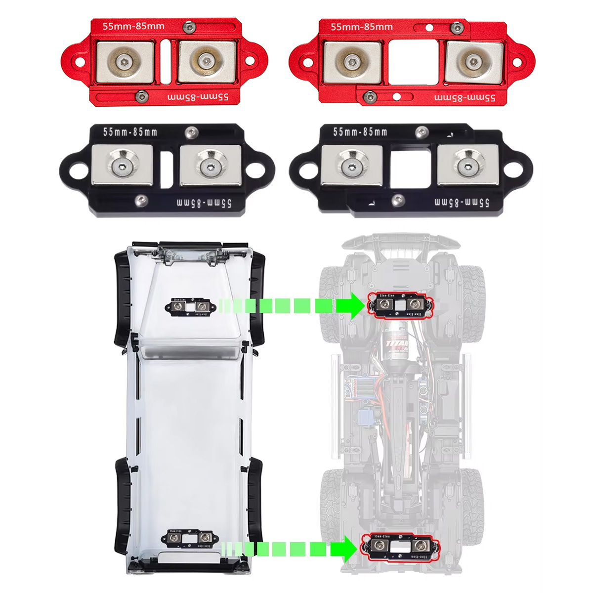 4 adet 55-85mm ayarlanabilir m - Body Shell Rc incelemesi ve fiyatı